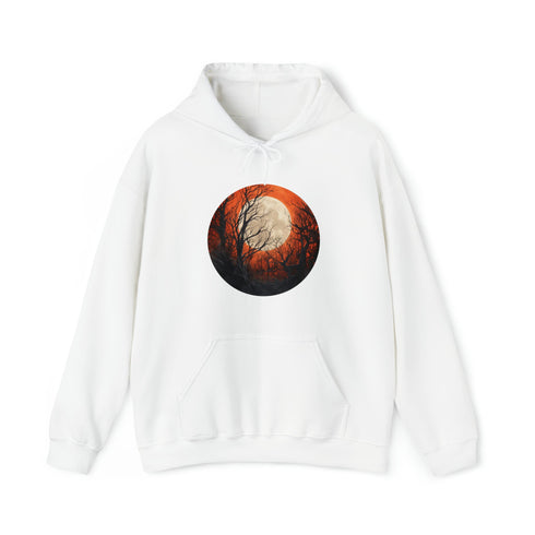 Halloween Harvest Moon - Graphic Hooded Sweatshirt White